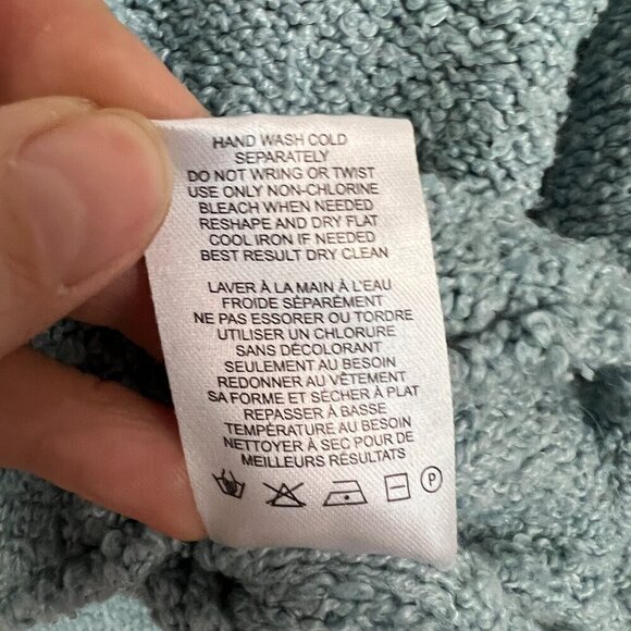 Hippie Rose Blue Crewneck Crop Knit Sweater Sz M - Picture 9 of 10